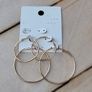 Hoop Earring Set 2ct - A New Day